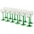 Vintage Alsace Wine Glasses with Green Stems from Luminarc, 1970s, Set of 12 For Sale - Image 16 of 16