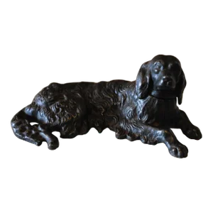 Vintage Cast Iron Spaniel/Retriever Dog Paperweight