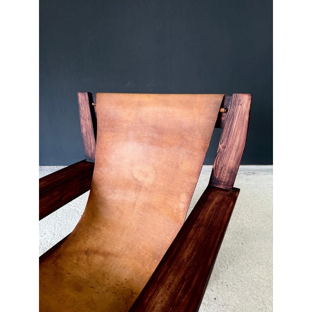 Wood Mid-Century Handcrafted Beach Sling Lounge Chair, Netherlands, 1960s For Sale - Image 7 of 18