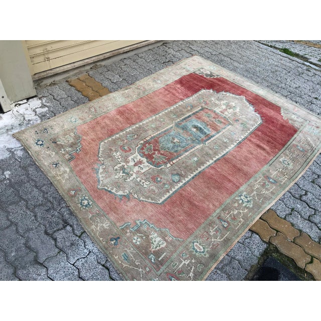 1960s 1960s Turkish Handmade Area For Sale - Image 5 of 11