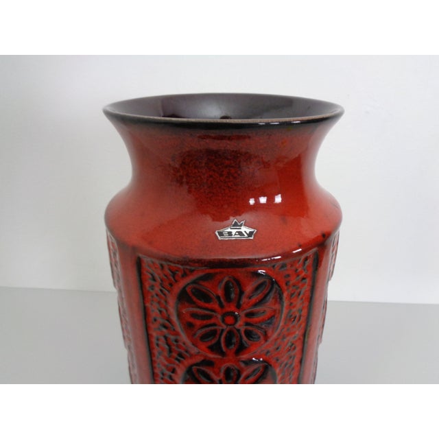 Large Flower 973-45 Ceramic Vase from Bay Keramik, Germany, 1970s For Sale - Image 14 of 15