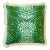“Wavelength” Verde - Sustainably Handprinted on Hemp/Cotton Twill 22” Pillow For Sale