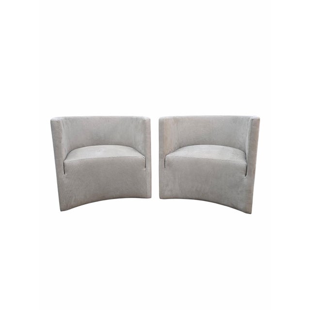 MCM Barrel Back Lounge Chairs Newly Reupholstered - Pair For Sale - Image 11 of 12