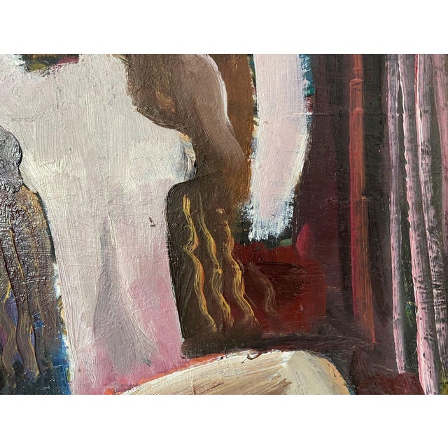 1980s Oil Painting Portrait of a Girl Valentin Dmytrovych Khrushch For Sale - Image 4 of 9