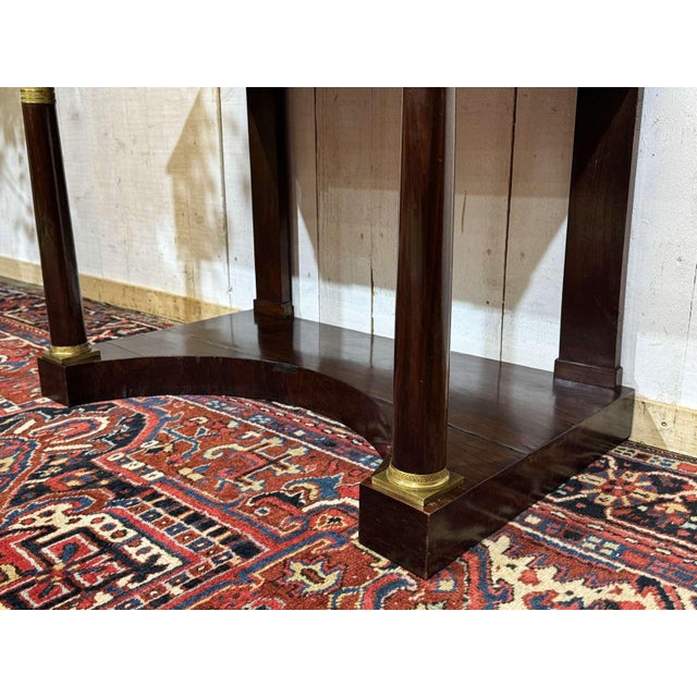 Black Antique Empire Style Dressing Table in Mahogany with Marble Top, 1800s For Sale - Image 8 of 18