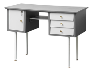 Vintage Metal and Brass Desk, 1970s
