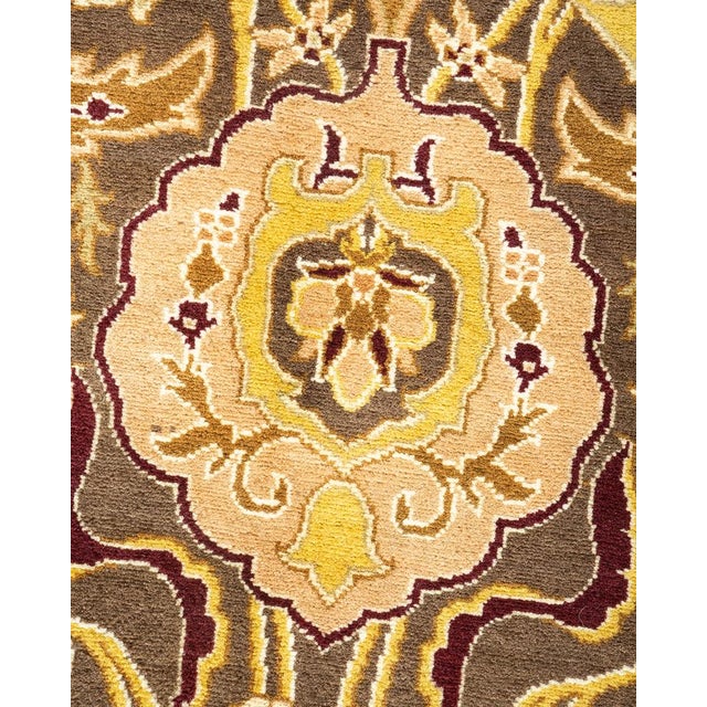 Traditional Mogul, One-of-a-Kind Hand-Knotted Area Rug in Green, 4' 7" x 7' 2" For Sale - Image 3 of 8