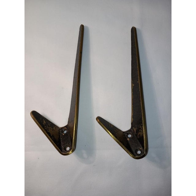 Austrian Brass Cloakroom Hooks from Hertha Baller, Set of 4 For Sale - Image 5 of 7