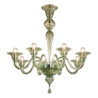 Italian Murano Glass Chandelier with Rigadin Detailing by Simoeng for Simoeng For Sale