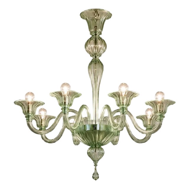 Italian Murano Glass Chandelier with Rigadin Detailing by Simoeng for Simoeng For Sale