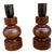 Pair of Swedish Freeform Table Lamps, Solid Turned Stained Pine, Sweden, 1960s For Sale
