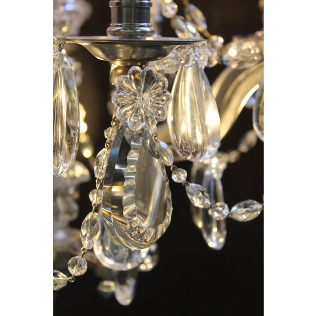 Antique Marie-Antoinette Style Chandelier in Crystal, 1890s For Sale - Image 4 of 15