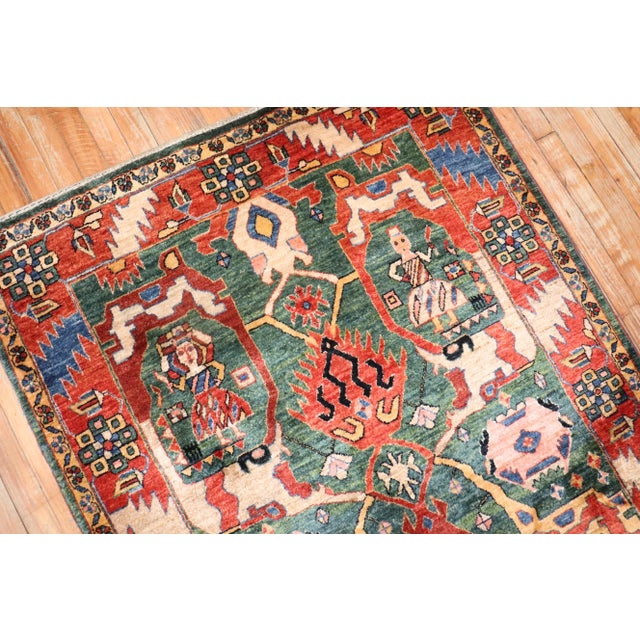 Cabin Late 20th Century Large Scale Persian Gabbeh - 3'11" x 6'5" For Sale - Image 3 of 9