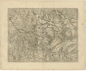 Antique Map of the Region of Aargau by Janssonius, 1657