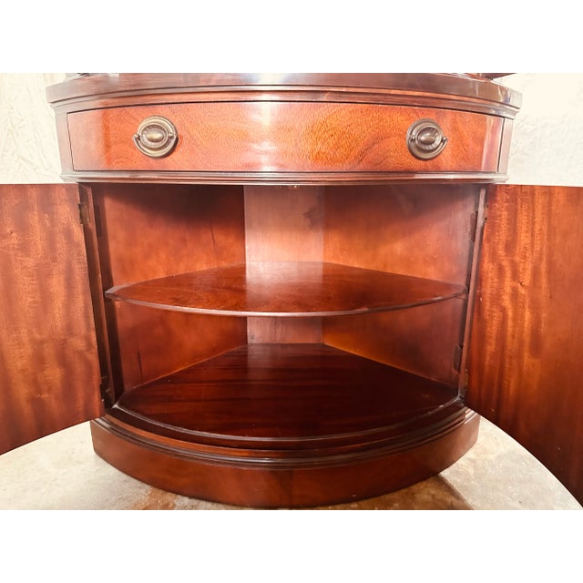 Vintage Drexel Travis Court Mahogany Bow Front Corner Cabinet Chairish