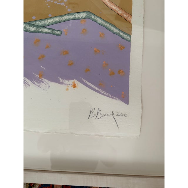 Barbara Beck Framed 2000 Abstract Watercolor Painting on Paper - Signed/Dated/Original Wood Frame For Sale In New York - Image 6 of 6
