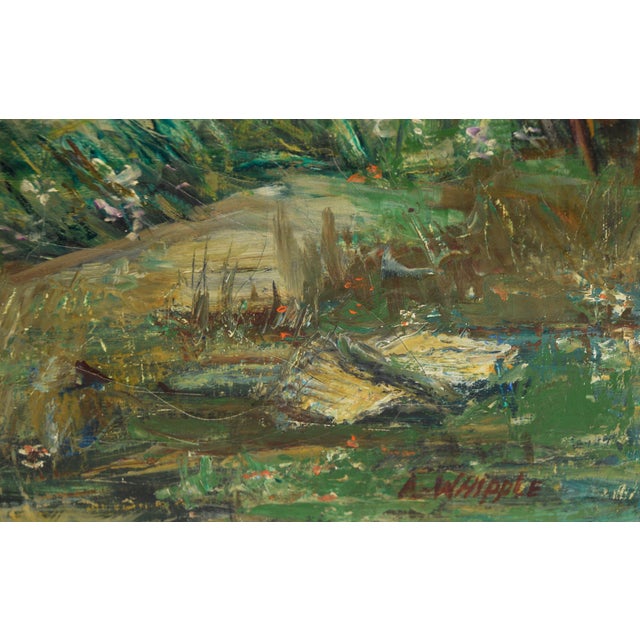 American A Quiet River - Oil on Canvas by A. Whipple For Sale - Image 3 of 4
