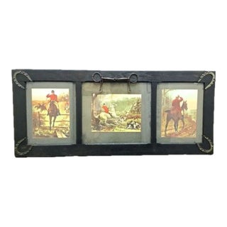 Antique Three-Panel Hunt Scene For Sale
