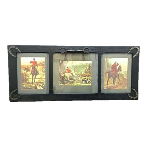 Antique Three-Panel Hunt Scene