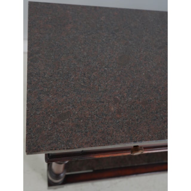 Henredon Acquisitions Granite Top Console Table For Sale - Image 10 of 18
