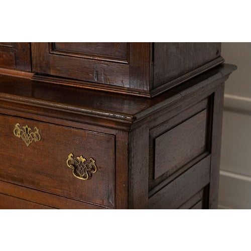 Georgian English Monumental Breakfront Oak Housekeepers Cupboard, 1800s For Sale - Image 15 of 18