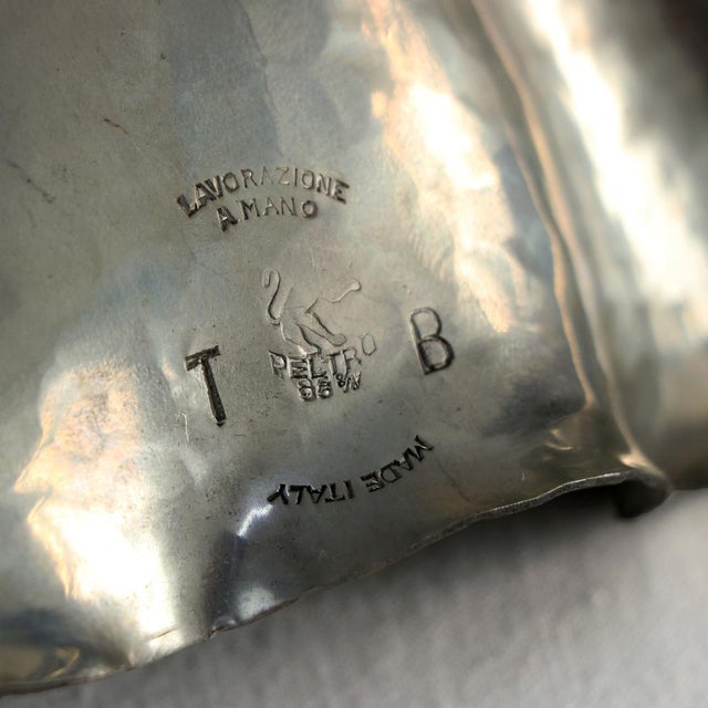 1970s Shell Metal Sculptures by Tommaso Barbi, 1970s, Set of 2 For Sale - Image 5 of 11