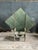 Teal Early 20th Century Primitive Painted Tilt Top Table For Sale - Image 8 of 9