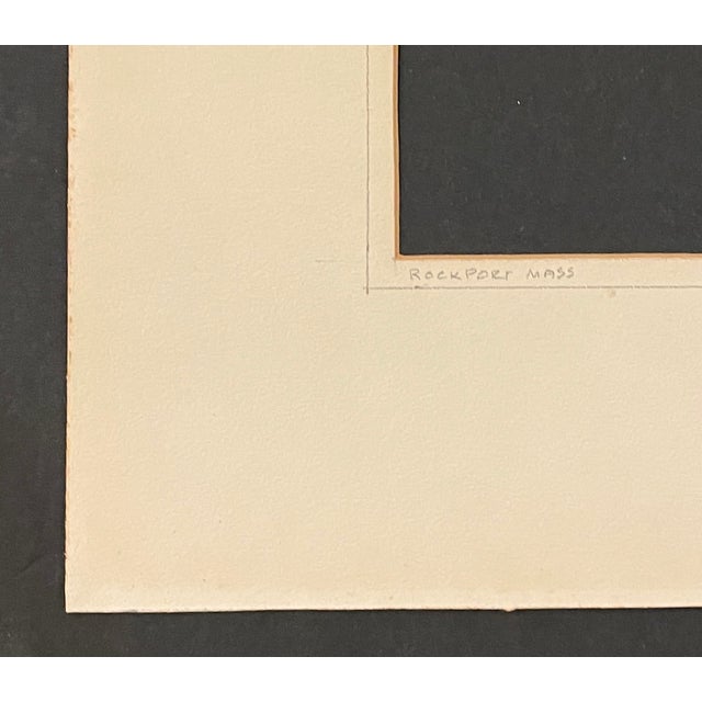Paint 1933 Rockport Coastal Watercolor For Sale - Image 7 of 7