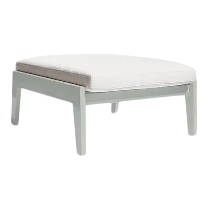 Seattle Gray Portofino Outdoor Ottoman by the Drawing Room Atl For Sale