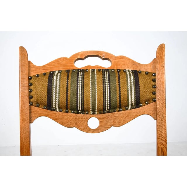 1970s Vintage Danish Oak Dining Chairs in the Style of Henning Kjærnulf, Set of Eight For Sale - Image 11 of 15