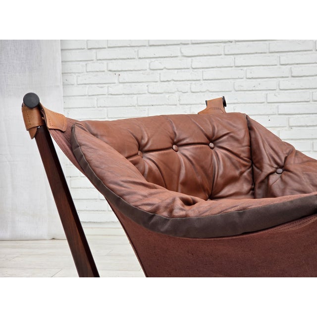 Brown Norwegian Trega Lounge Chair by Tormod Alnaes, 1970s For Sale - Image 8 of 18