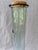 Heavy, extra tall vintage blue tone Italian glass pasta, spaghetti jar with a large cork stopper. Natural cork stopper...