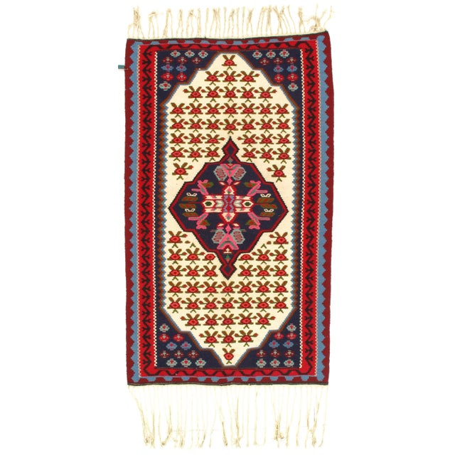 1980s 1980s Persian Kilim Wool Rug - 3′7″ × 6′2″ For Sale - Image 5 of 5