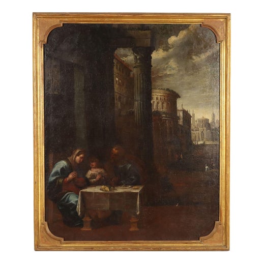 Italian Artist, The Holy Family, Oil on Canvas, 1600s For Sale