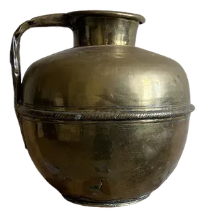 19th Century North African Brass Vessel Water Jug