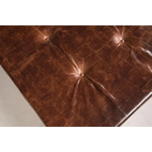 Brown Squared Ottoman For Sale - Image 4 of 13