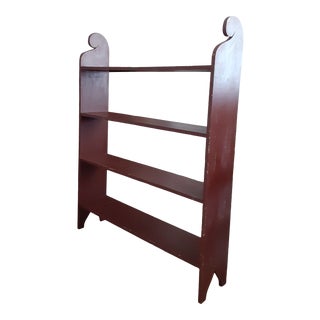 Early 20th Century Original Red Painted Bookshelf For Sale