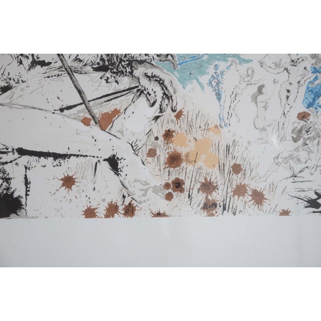 Paper Modern Surrealism Lithograph in the Style of Salvador Dali's l'Age d'Or - Framed For Sale - Image 7 of 10