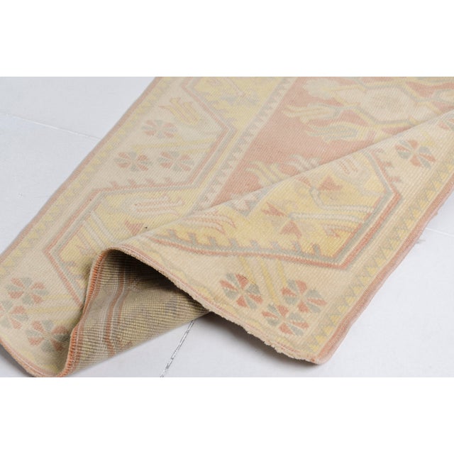1950s Hand-Knotted Wool Runner for Hallway, Kitchen For Sale - Image 4 of 11