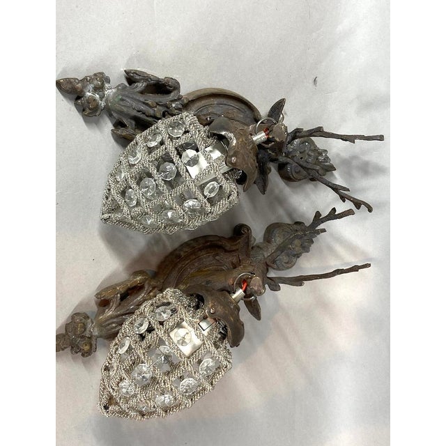 Add refined French character to your interior with this Pair of Late 20th-Century Louis XVI–style Deer Head Wall Sconces,...