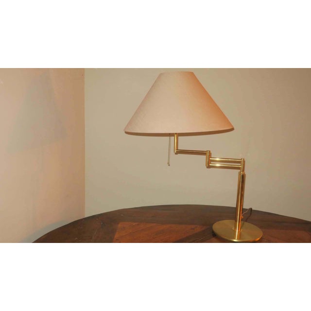 Gold Italian Multi-Adjustable Brass Table Lamp from Relux Milano, 1970s For Sale - Image 8 of 13