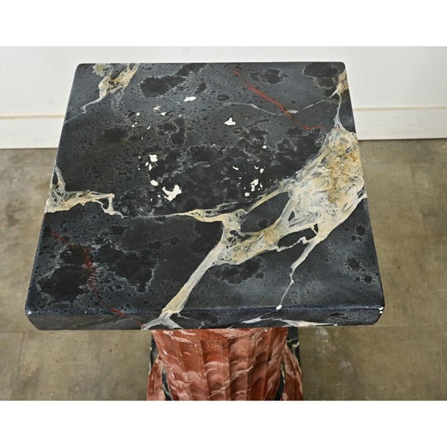 A piece of sculpture on its own, this 20th century French pedestal resembling an architectural column is artfully hand-...