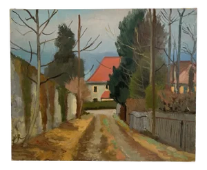 Henry Meylan, Petit chemin de campagne, Oil on Canvas