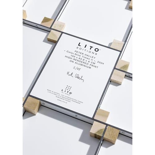 Peter Halley, Color, Nine Times II, LITO Print For Sale - Image 4 of 6