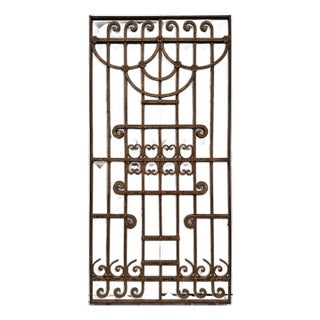 Wrought Iron Panel Antique Italian For Sale