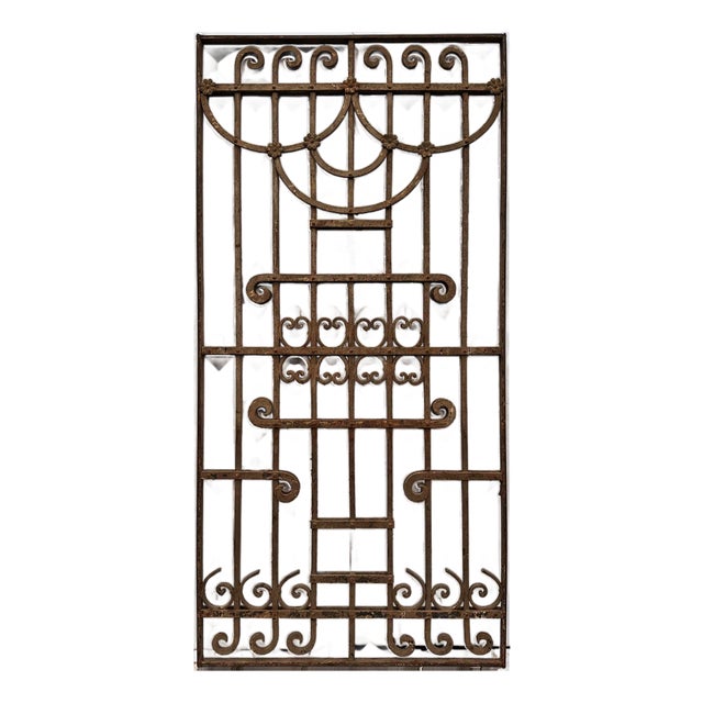 Wrought Iron Panel Antique Italian For Sale