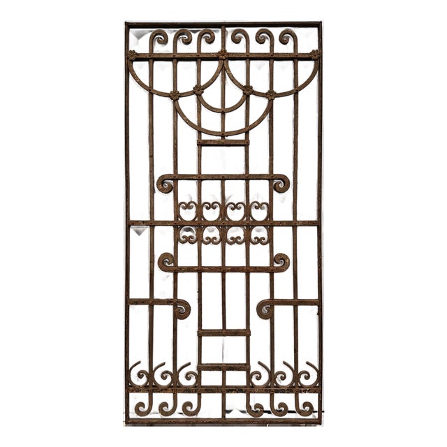 Wrought Iron Panel Antique Italian Wrought Iron Panel For Sale