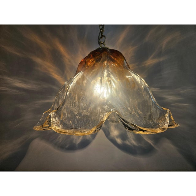 Mid-Century Modern Large Mid-Century Murano Glass Pendant from Kaiser Leuchten, Germany, 1970s For Sale - Image 3 of 18