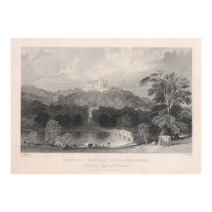 1844 Engraving of Belvoir Castle England