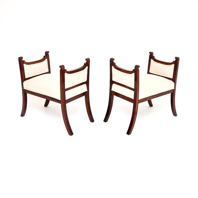 Antique Swedish Stools, 1900, Set of 2 For Sale - Image 3 of 11